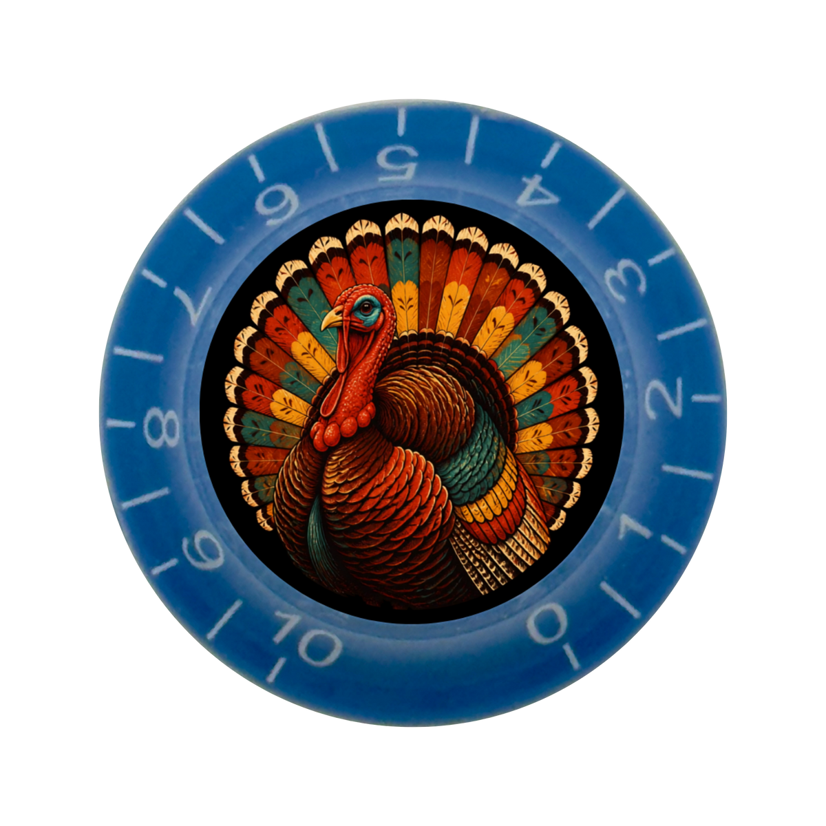 Custom Strums® Thanksgiving Turkey Bell-Style Knob Imperial (Single)