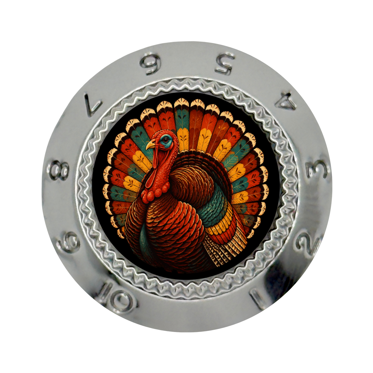 Custom Strums® Thanksgiving Turkey Strat-Style Knob (Single)