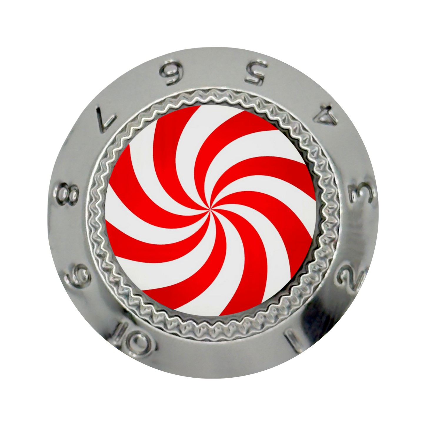 Custom Strums™ Peppermint Swirl Strat-Style Knob (Single)