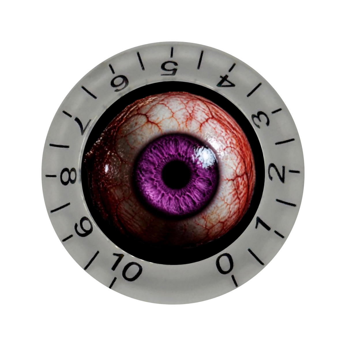 Custom Strums® Scary Purple Eyeball Bell-Style Knob Metric (Single)