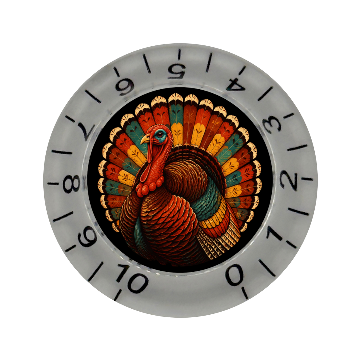 Custom Strums® Thanksgiving Turkey Bell-Style Knob Imperial (Single)