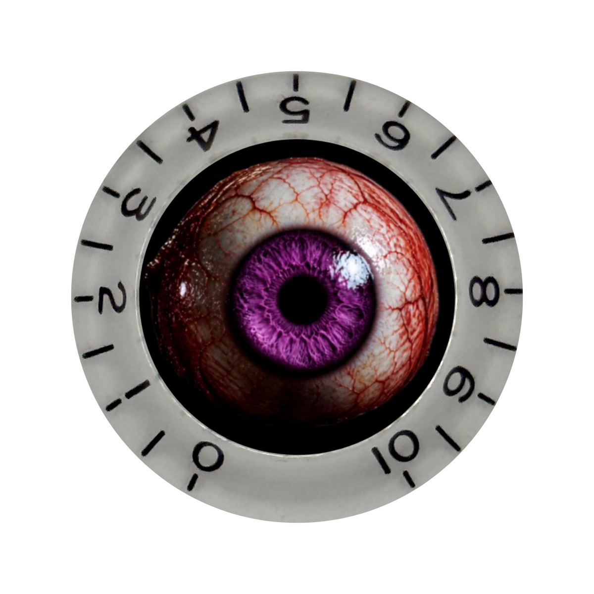 Custom Strums® Scary Purple Eyeball Bell-Style Knob Metric (Single)