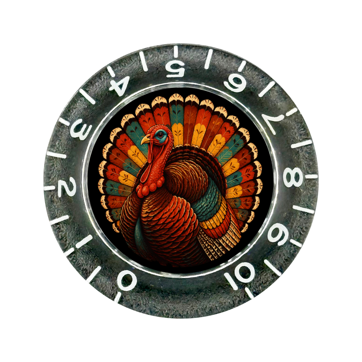 Custom Strums® Thanksgiving Turkey Bell-Style Knob Imperial (Single)