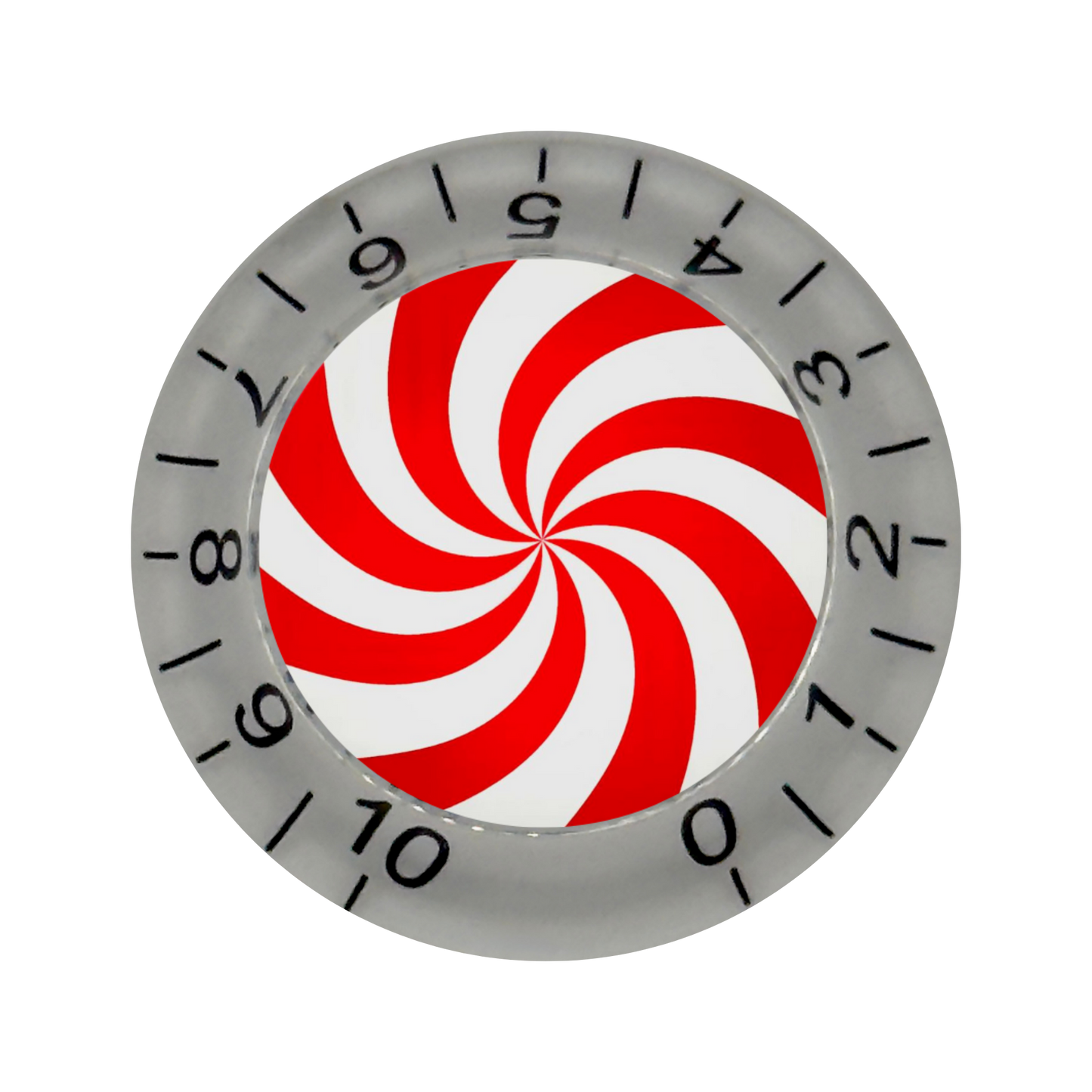 Custom Strums™ Peppermint Swirl Bell-Style Knob (Single)