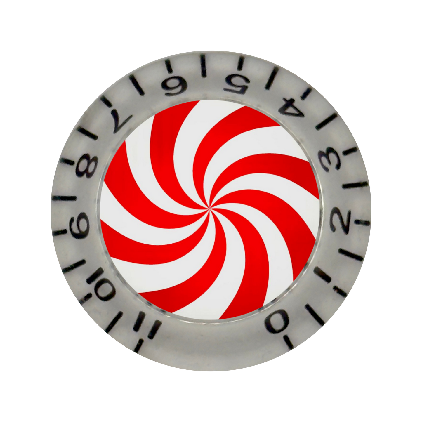 Custom Strums™ Peppermint Swirl Bell-Style Knob (Single)