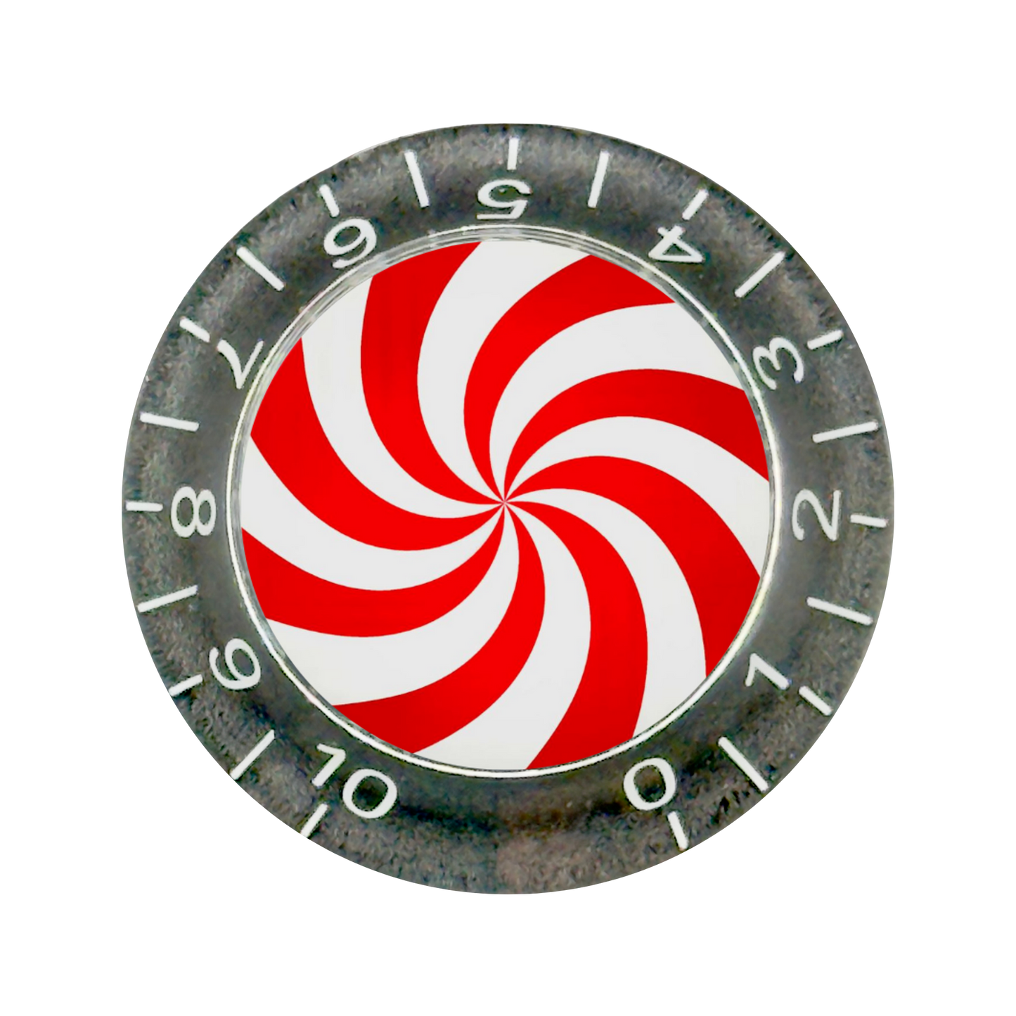 Custom Strums™ Peppermint Swirl Bell-Style Knob (Single)