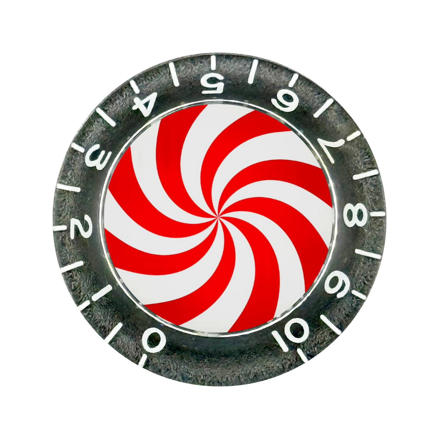 Custom Strums™ Peppermint Swirl Bell-Style Knob (Single)