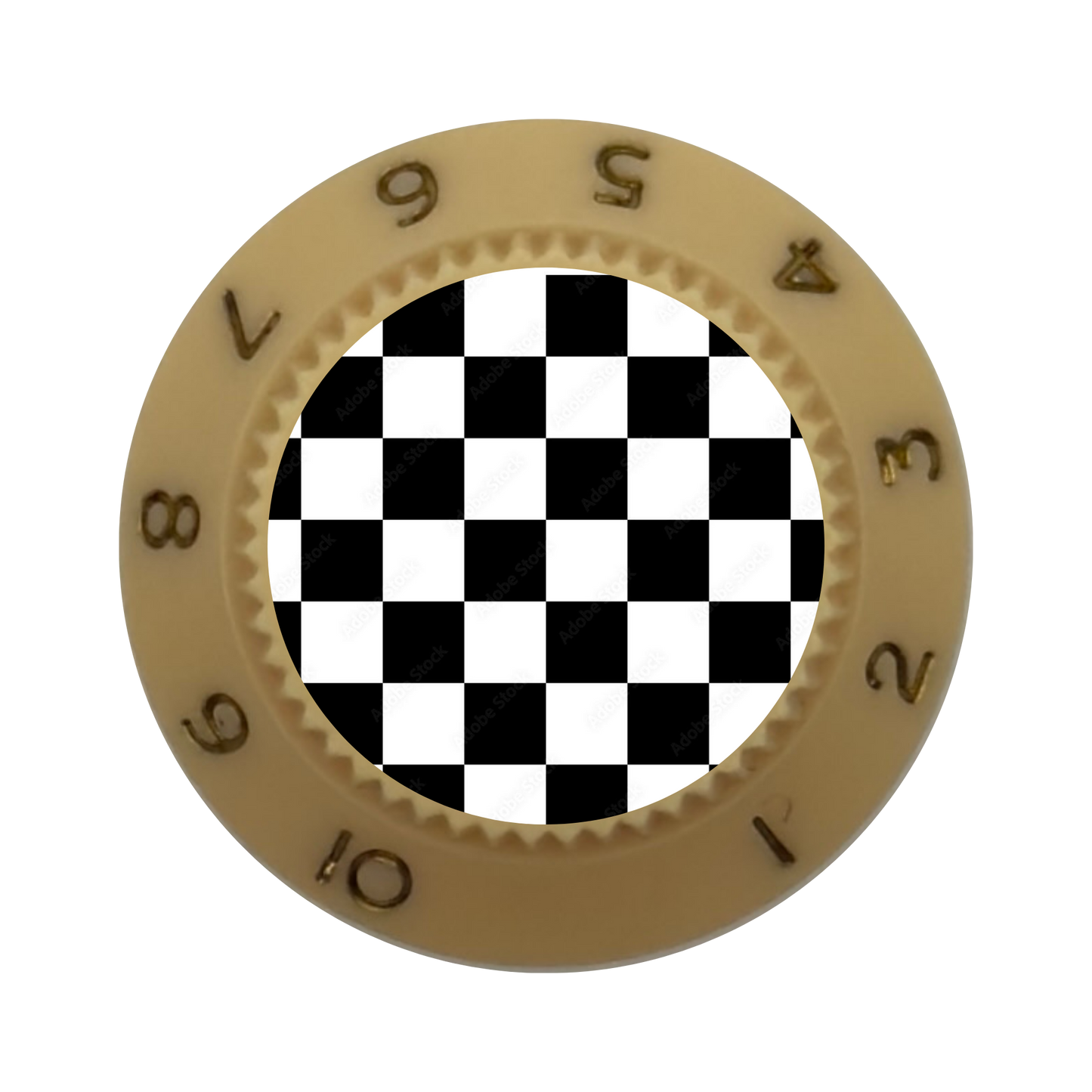 Custom Strums™ Checkerboard Strat-Style Knob (Single)