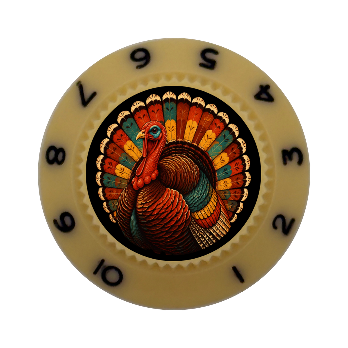 Custom Strums® Thanksgiving Turkey Strat-Style Knob (Single)