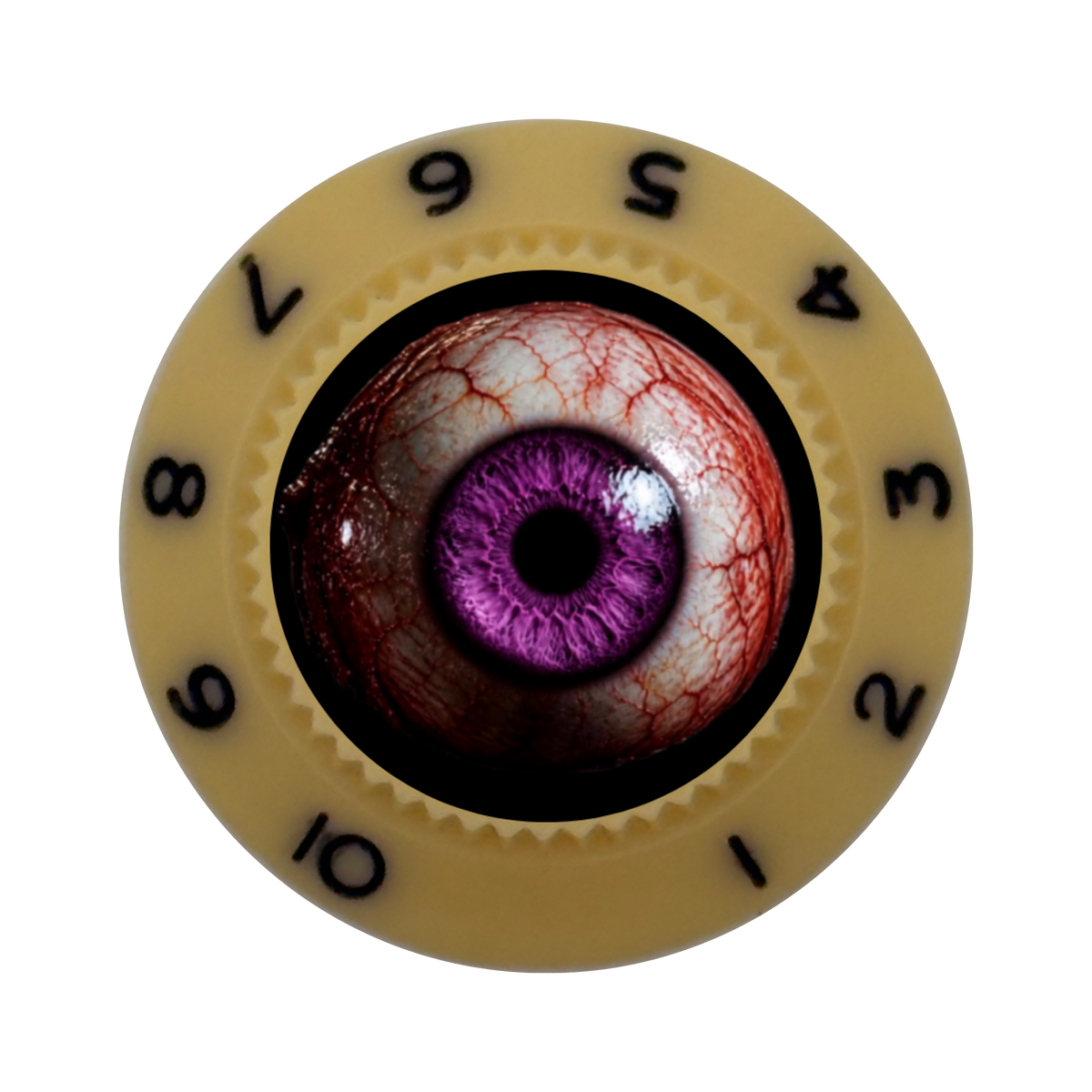 Custom Strums® Scary Purple Eyeball Strat-Style Knob (Single)