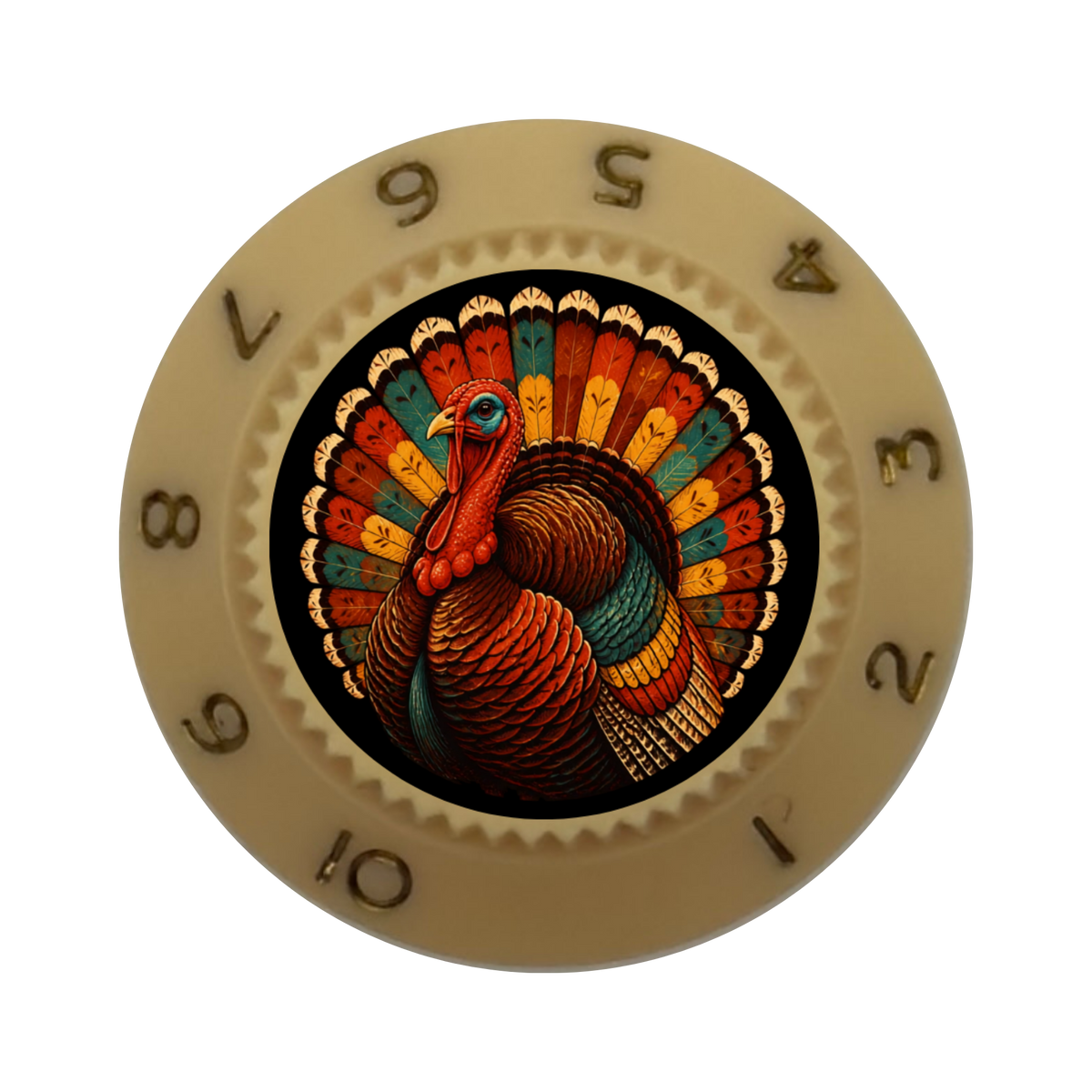 Custom Strums® Thanksgiving Turkey Strat-Style Knob (Single)