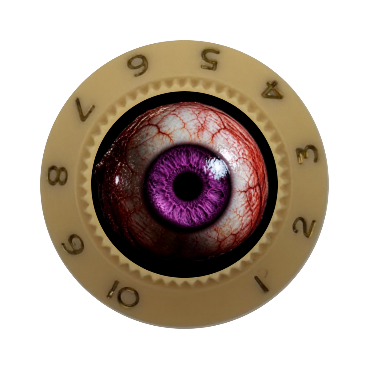 Custom Strums® Scary Purple Eyeball Strat-Style Knob (Single)