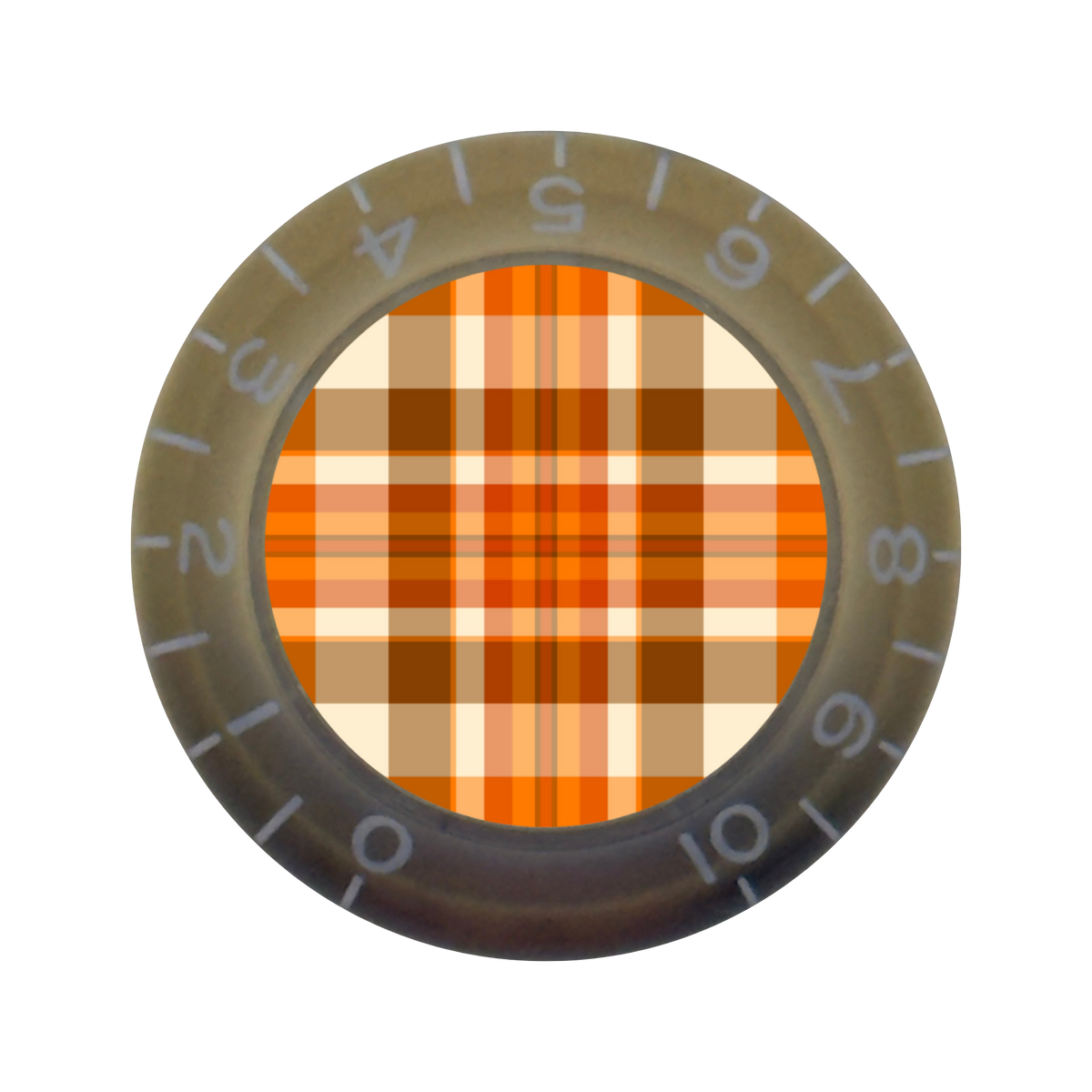 Custom Strums® Fall Plaid Bell-Style Knob Imperial (Single)