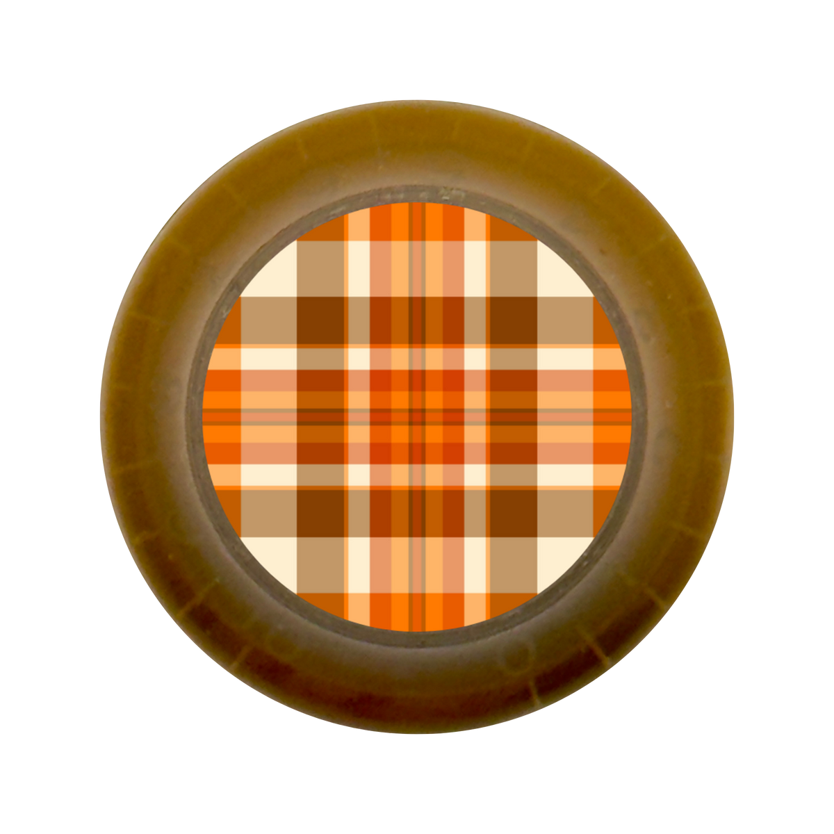Custom Strums® Fall Plaid Bell-Style Knob Imperial (Single)