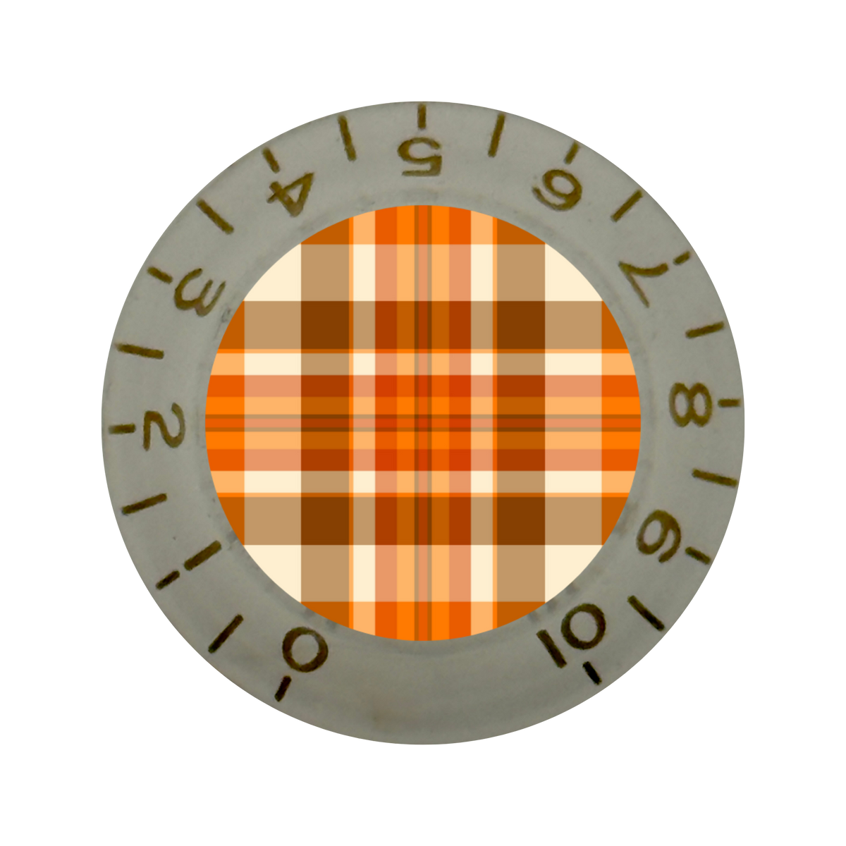 Custom Strums® Fall Plaid Bell-Style Knob Imperial (Single)