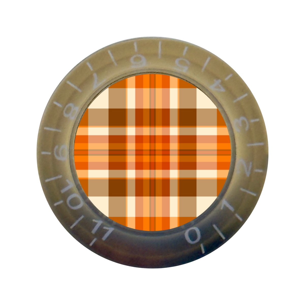 Custom Strums® Fall Plaid Bell-Style Knob Imperial (Single)
