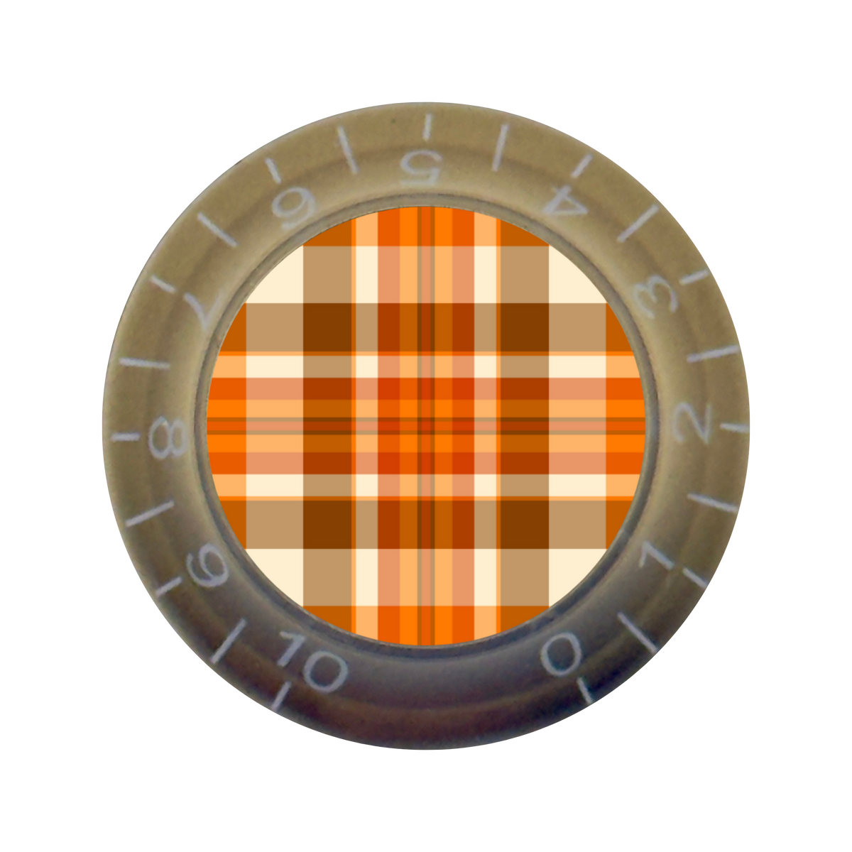 Custom Strums® Fall Plaid Bell-Style Knob Imperial (Single)