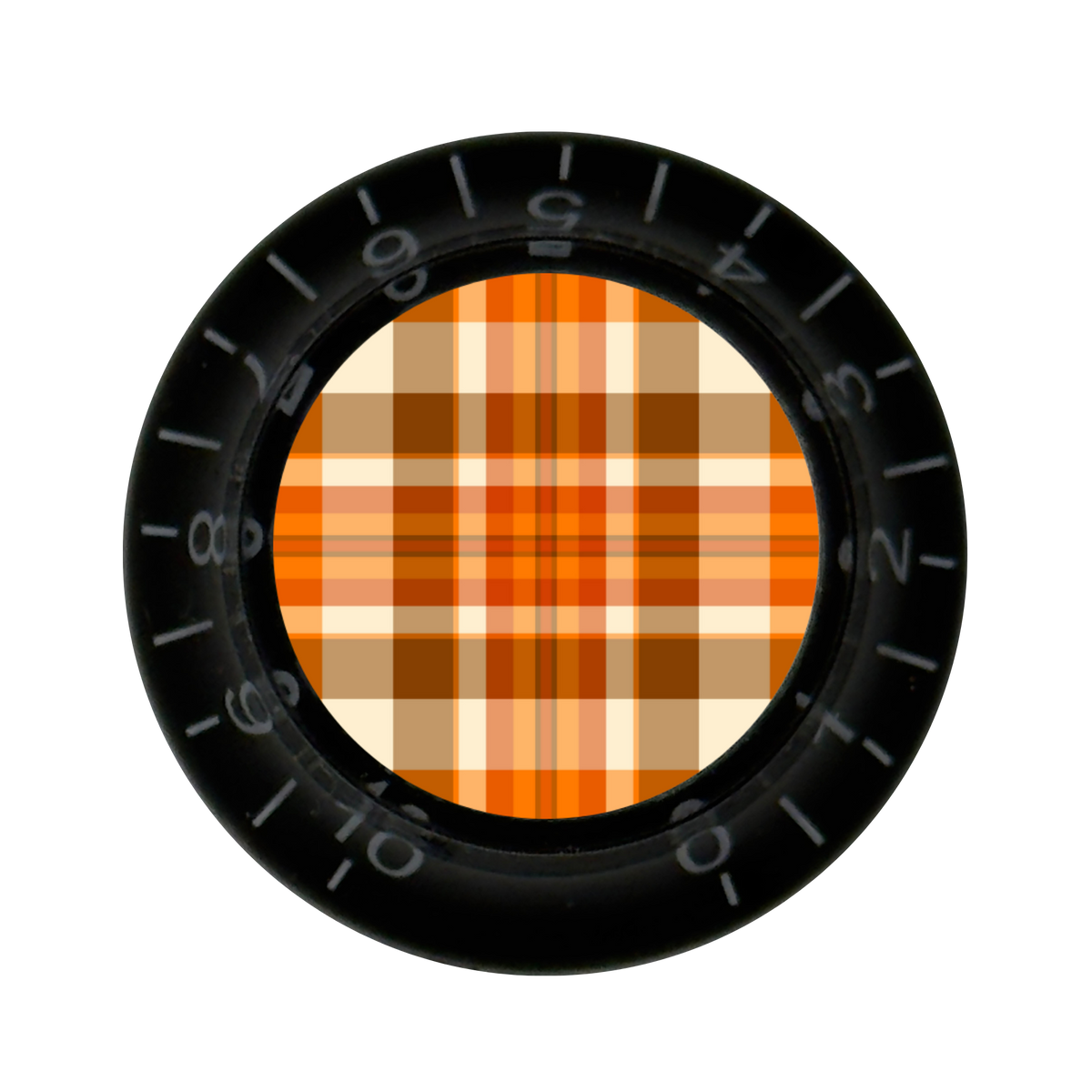 Custom Strums® Fall Plaid Top Hat-Style Knob (Single)