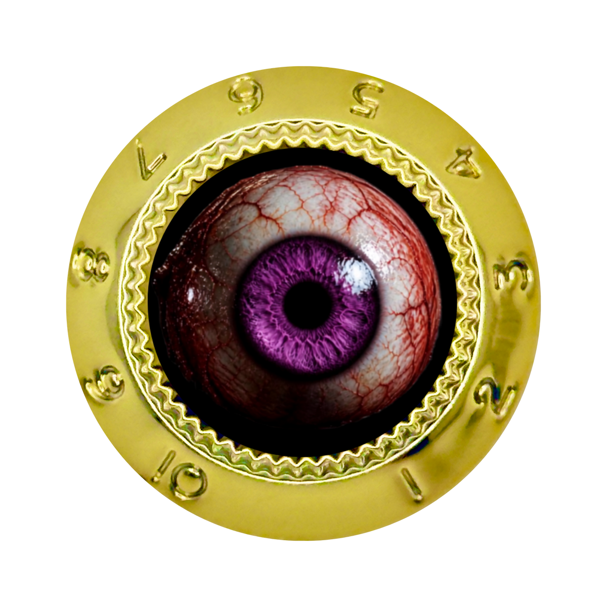 Custom Strums® Scary Purple Eyeball Strat-Style Knob (Single)