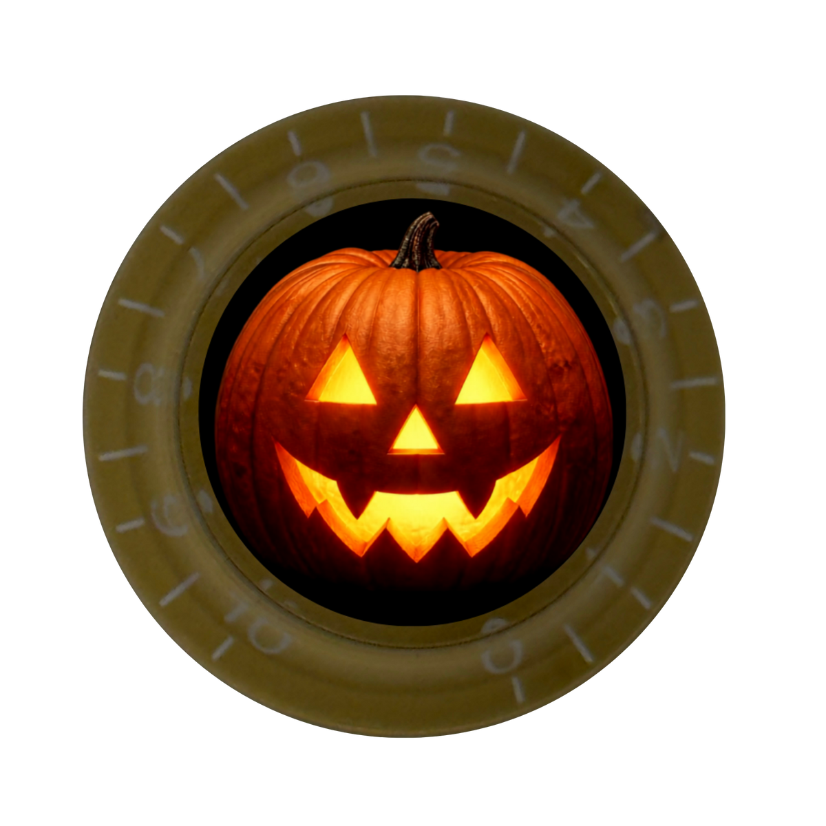 Custom Strums® Jack-o’-Lantern Top Hat-Style Knob (Single)