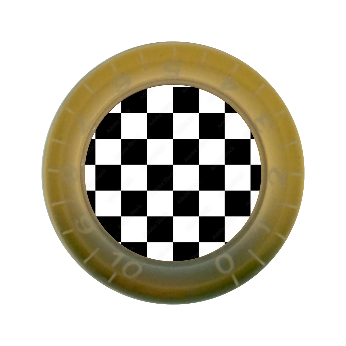 Custom Strums™ Checkerboard Bell-Style Knob (Single)