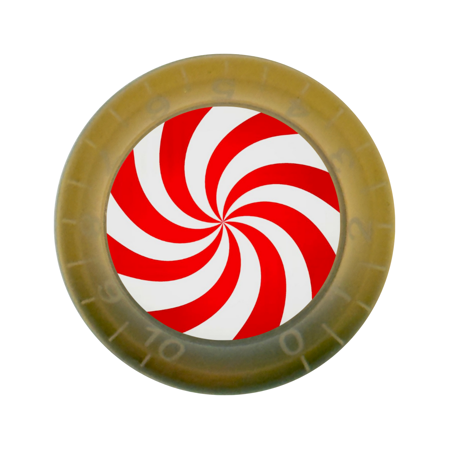 Custom Strums™ Peppermint Swirl Bell-Style Knob (Single)