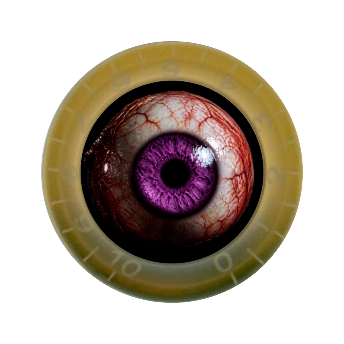 Custom Strums® Scary Purple Eyeball Bell-Style Knob Metric (Single)