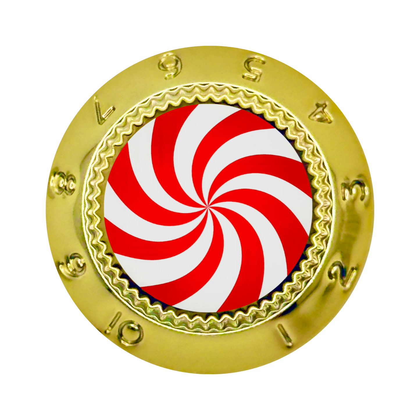 Custom Strums™ Peppermint Swirl Strat-Style Knob (Single)