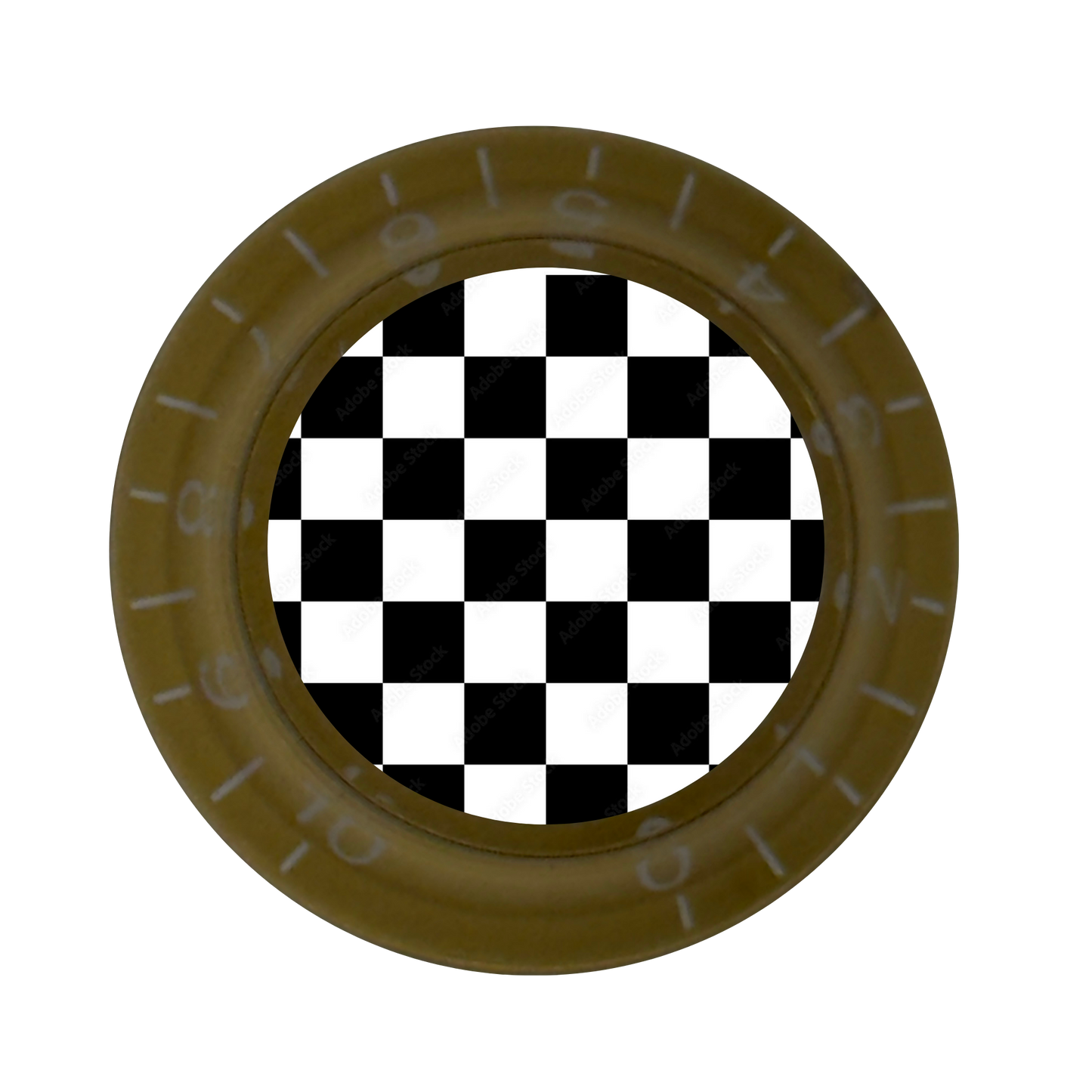 Custom Strums™ Checkerboard Top Hat-Style Knob (Single)