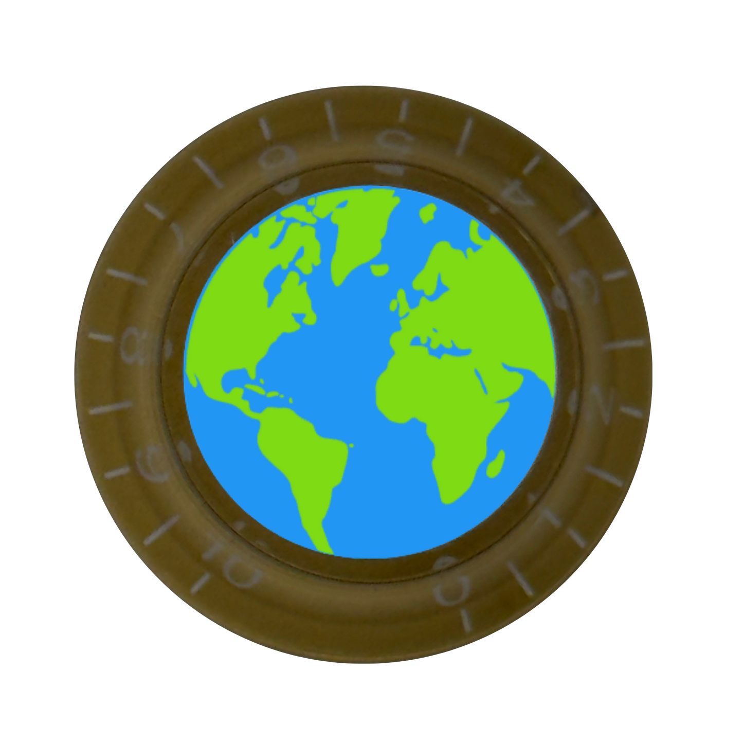 Custom Strums™ Earth Top Hat-Style Knob (Single)