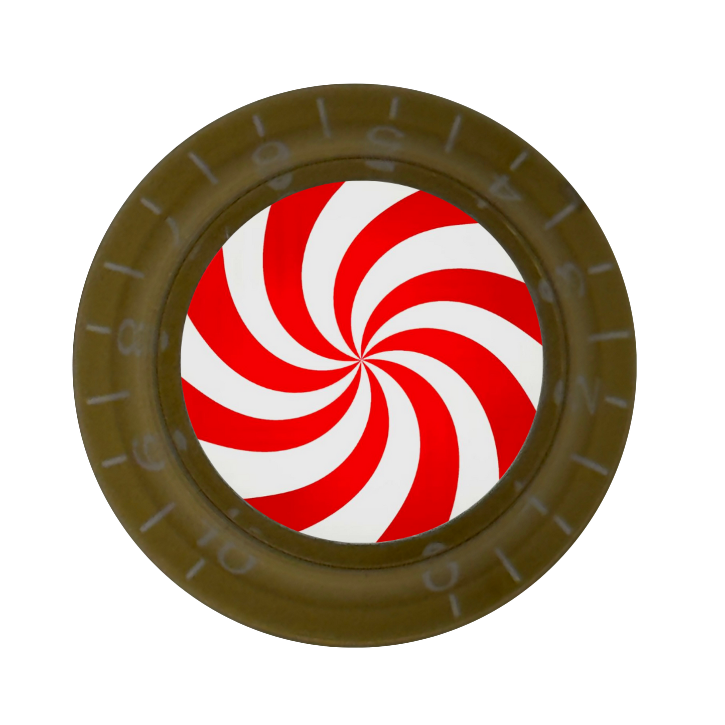 Custom Strums™ Peppermint Swirl Top Hat-Style Knob (Single)