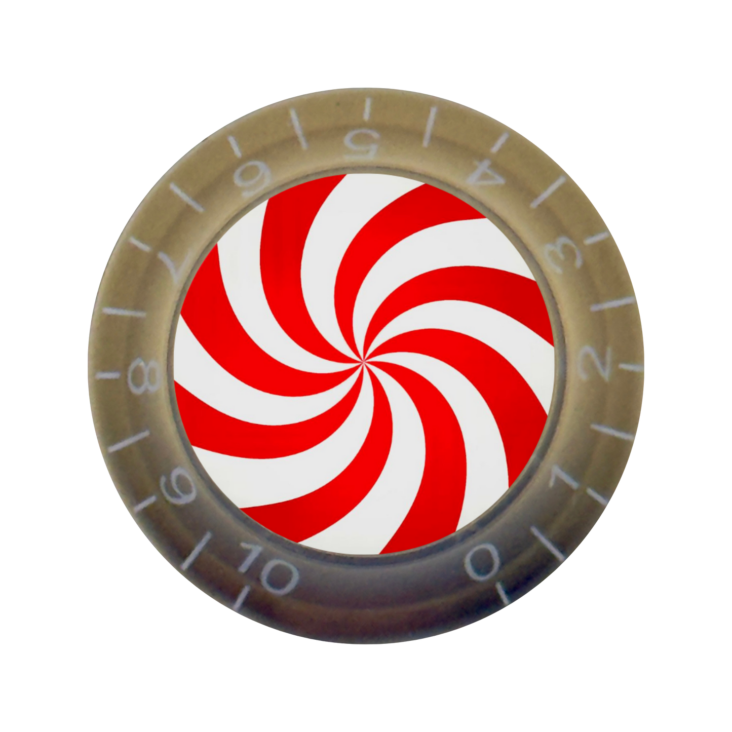 Custom Strums™ Peppermint Swirl Bell-Style Knob (Single)
