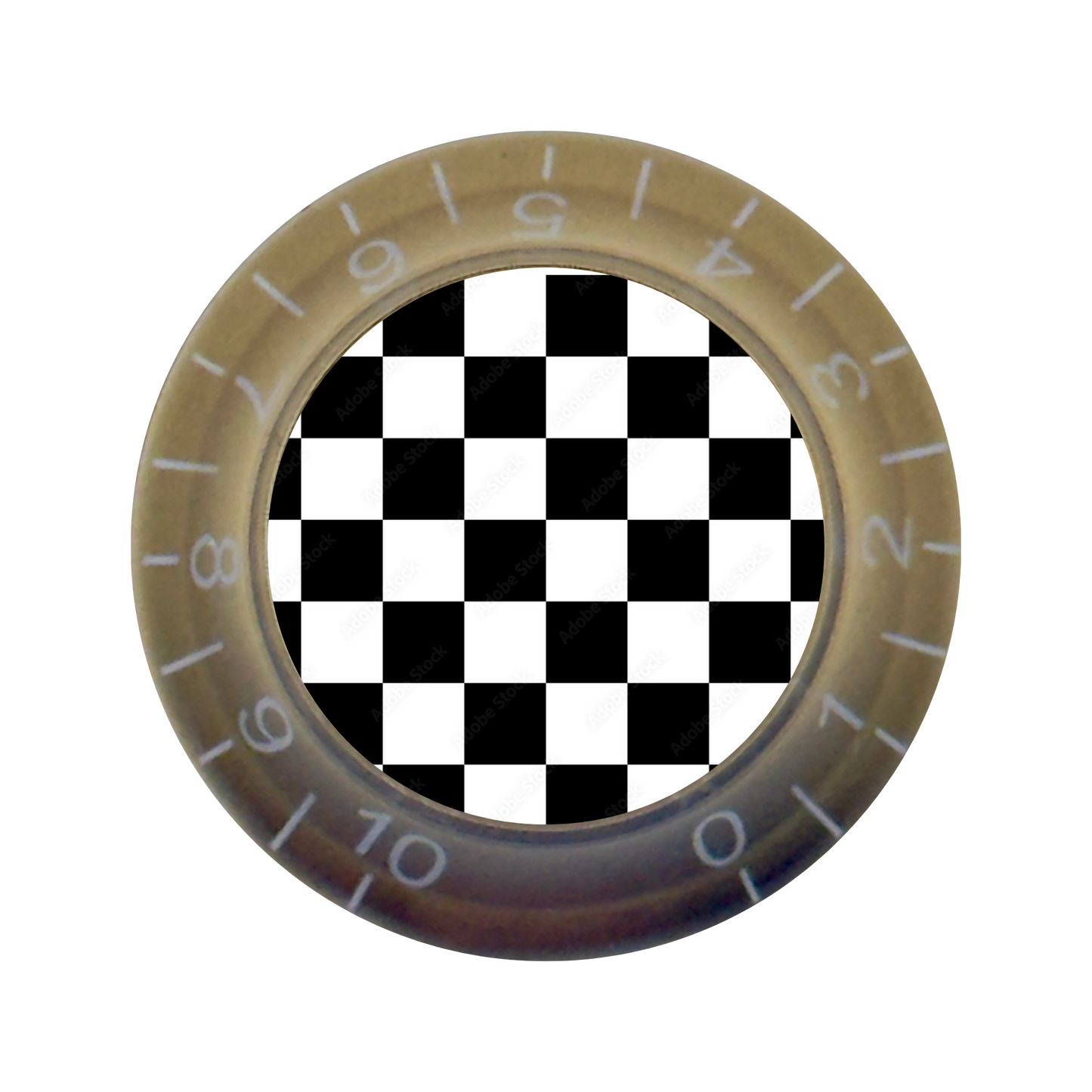 Custom Strums™ Checkerboard Bell-Style Knob (Single)