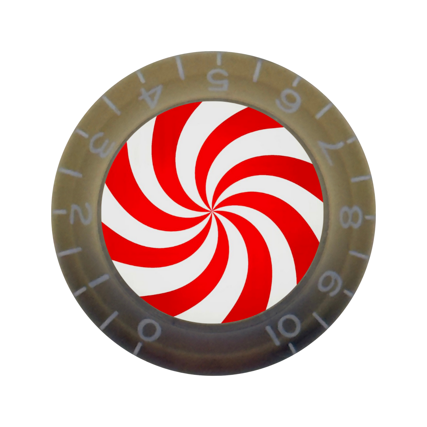 Custom Strums™ Peppermint Swirl Bell-Style Knob (Single)