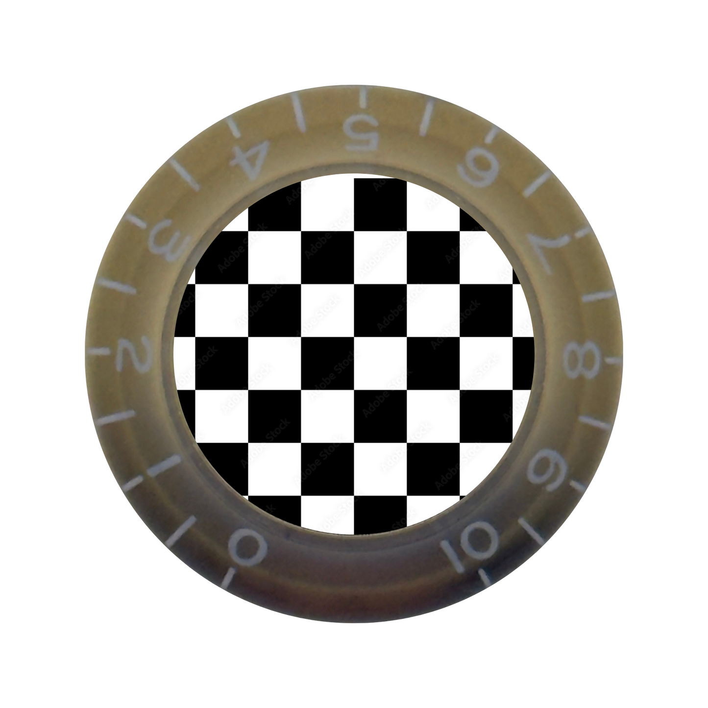 Custom Strums™ Checkerboard Bell-Style Knob (Single)