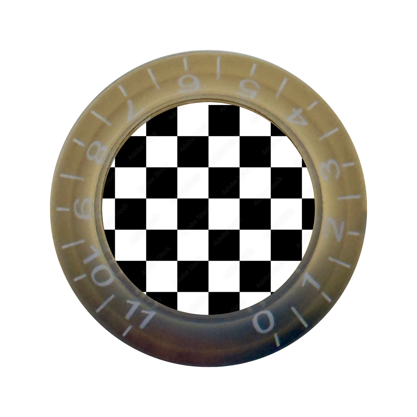 Custom Strums™ Checkerboard Bell-Style Knob (Single)