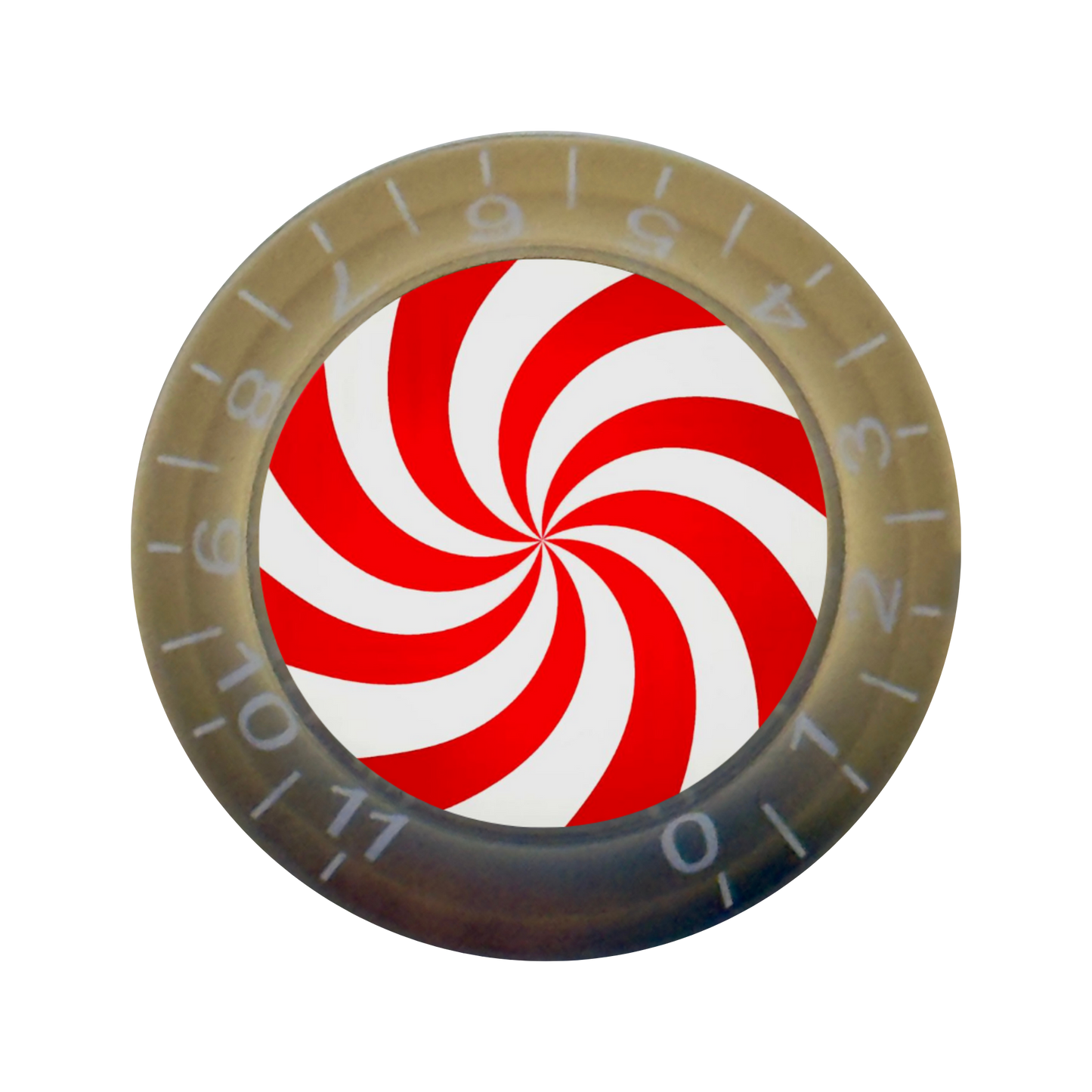 Custom Strums™ Peppermint Swirl Bell-Style Knob (Single)