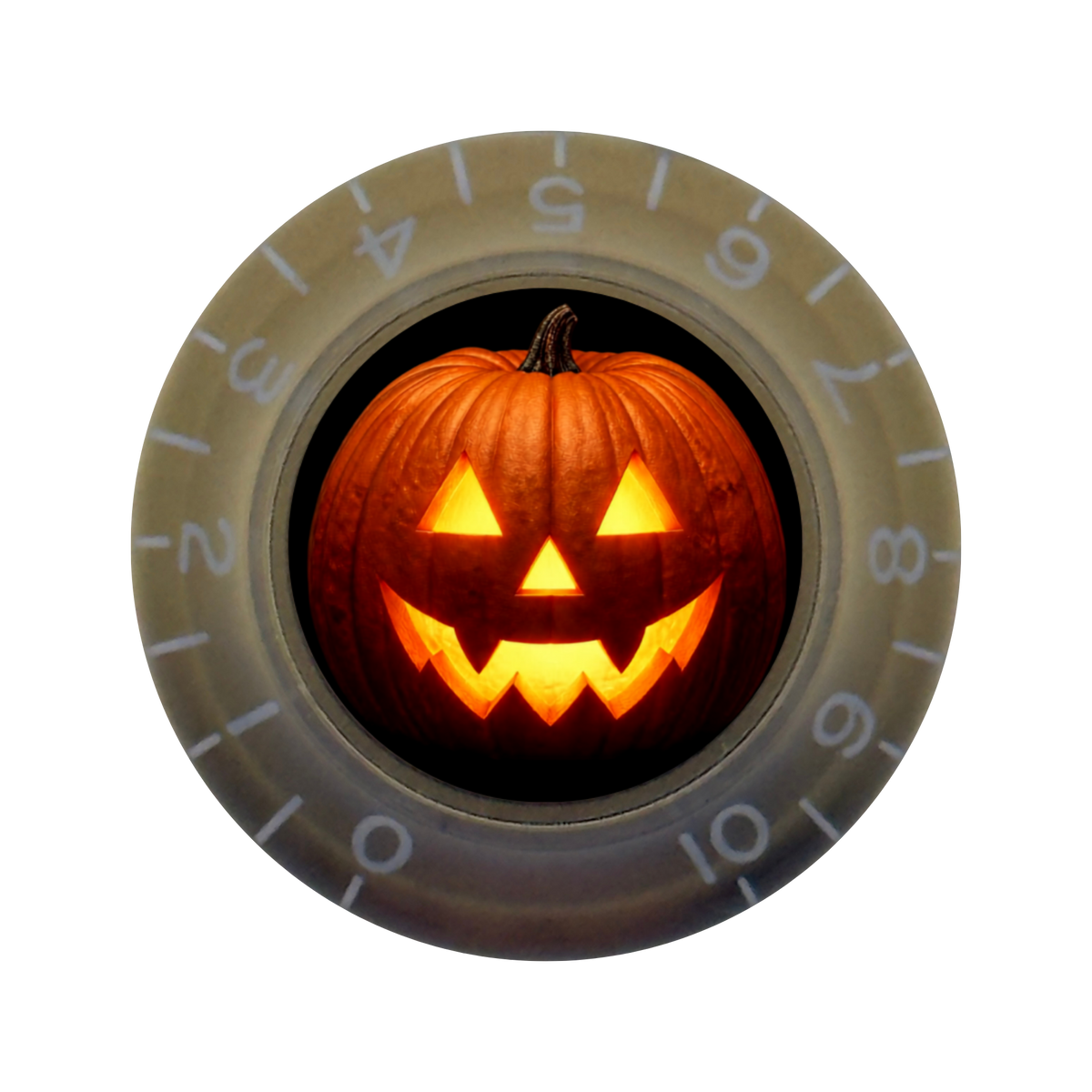 Custom Strums® Jack-o’-Lantern Bell-Style Knob Metric (Single)