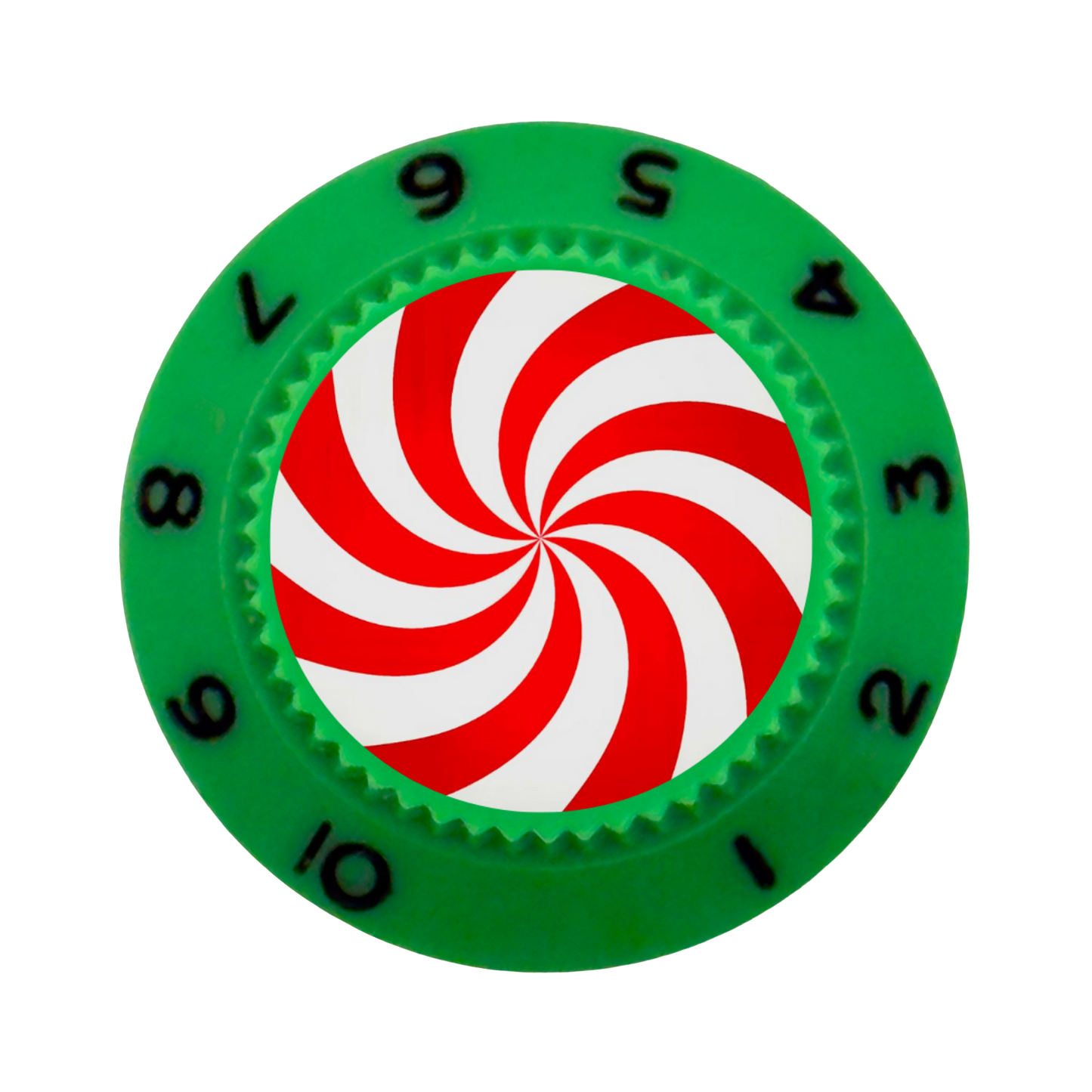 Custom Strums™ Peppermint Swirl Strat-Style Knob (Single)