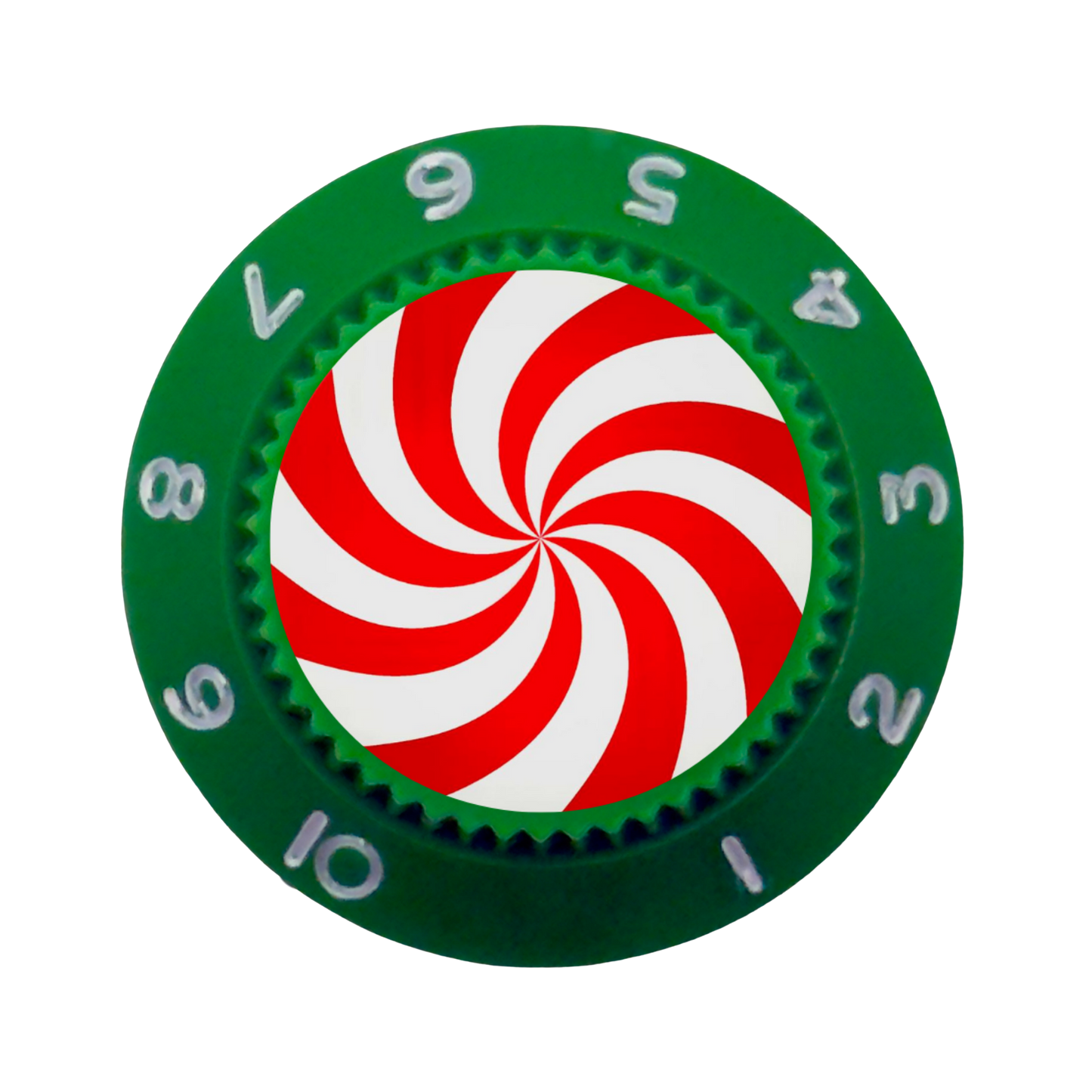 Custom Strums™ Peppermint Swirl Strat-Style Knob (Single)