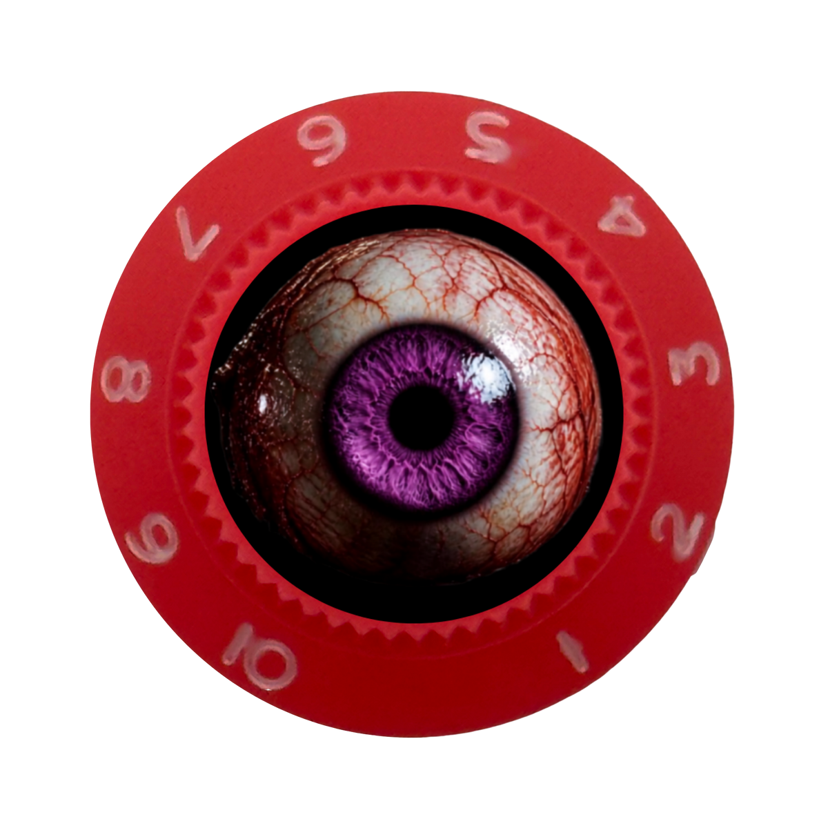 Custom Strums® Scary Purple Eyeball Strat-Style Knob (Single)