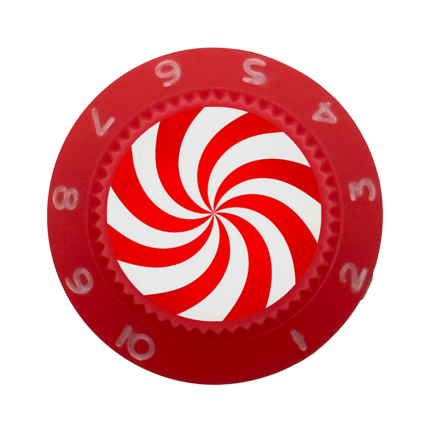 Custom Strums™ Peppermint Swirl Strat-Style Knob (Single)