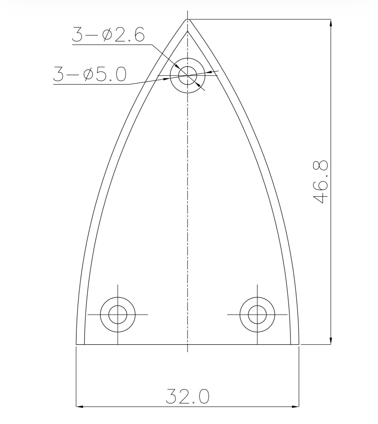 Large Spade Shape Truss Rod Cover 3 Holes | Personalized Full Color Guitar Cover
