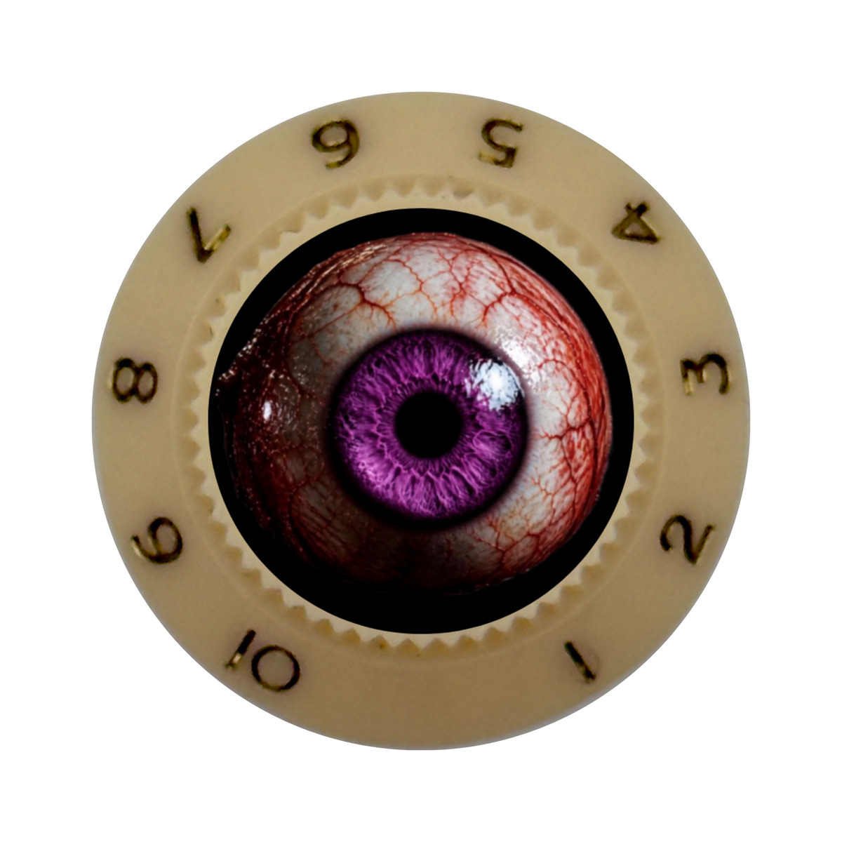 Custom Strums® Scary Purple Eyeball Strat-Style Knob (Single)