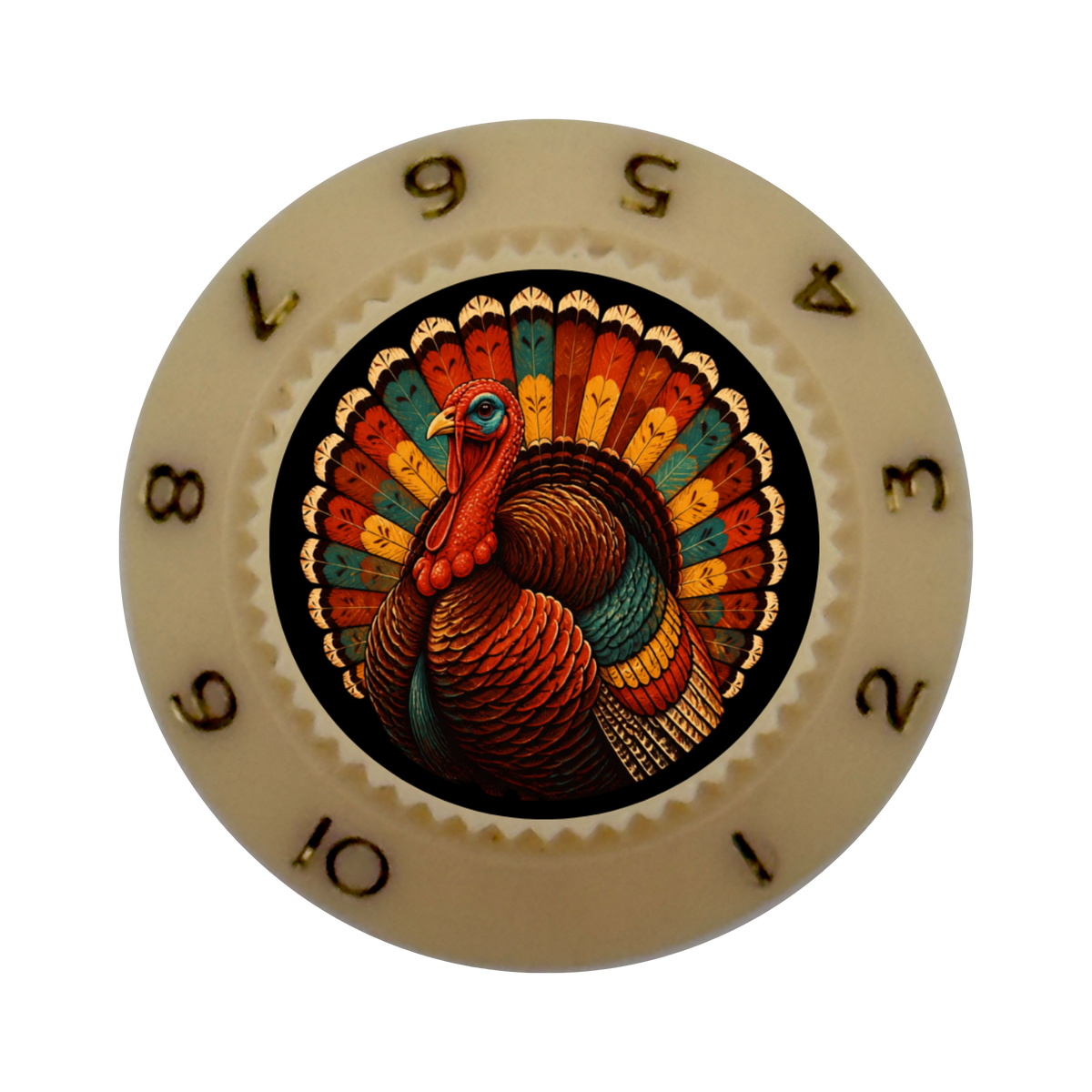 Custom Strums® Thanksgiving Turkey Strat-Style Knob (Single)