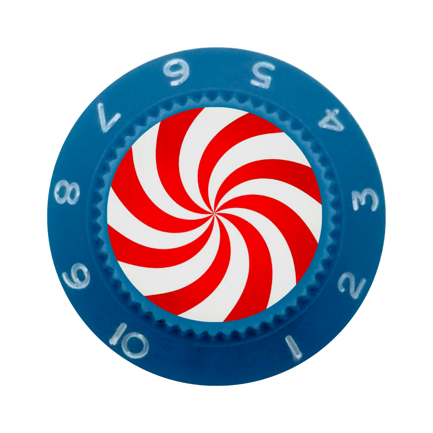 Custom Strums™ Peppermint Swirl Strat-Style Knob (Single)