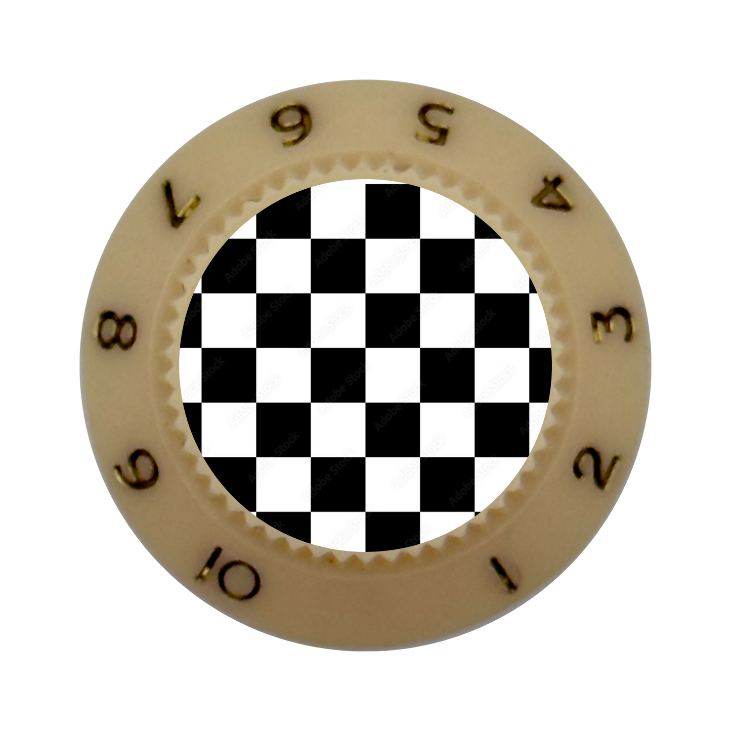 Custom Strums™ Checkerboard Strat-Style Knob (Single)