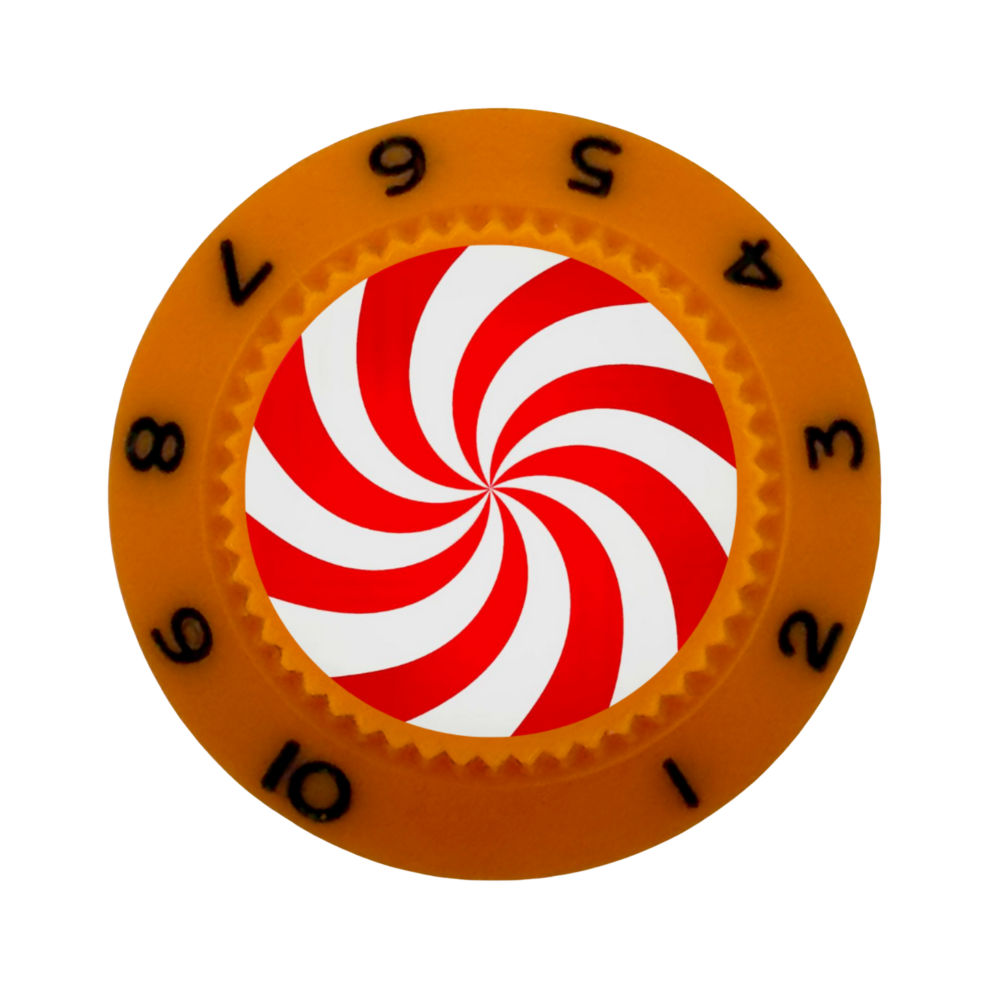 Custom Strums™ Peppermint Swirl Strat-Style Knob (Single)