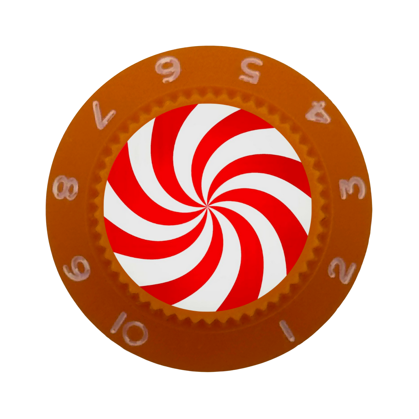 Custom Strums™ Peppermint Swirl Strat-Style Knob (Single)