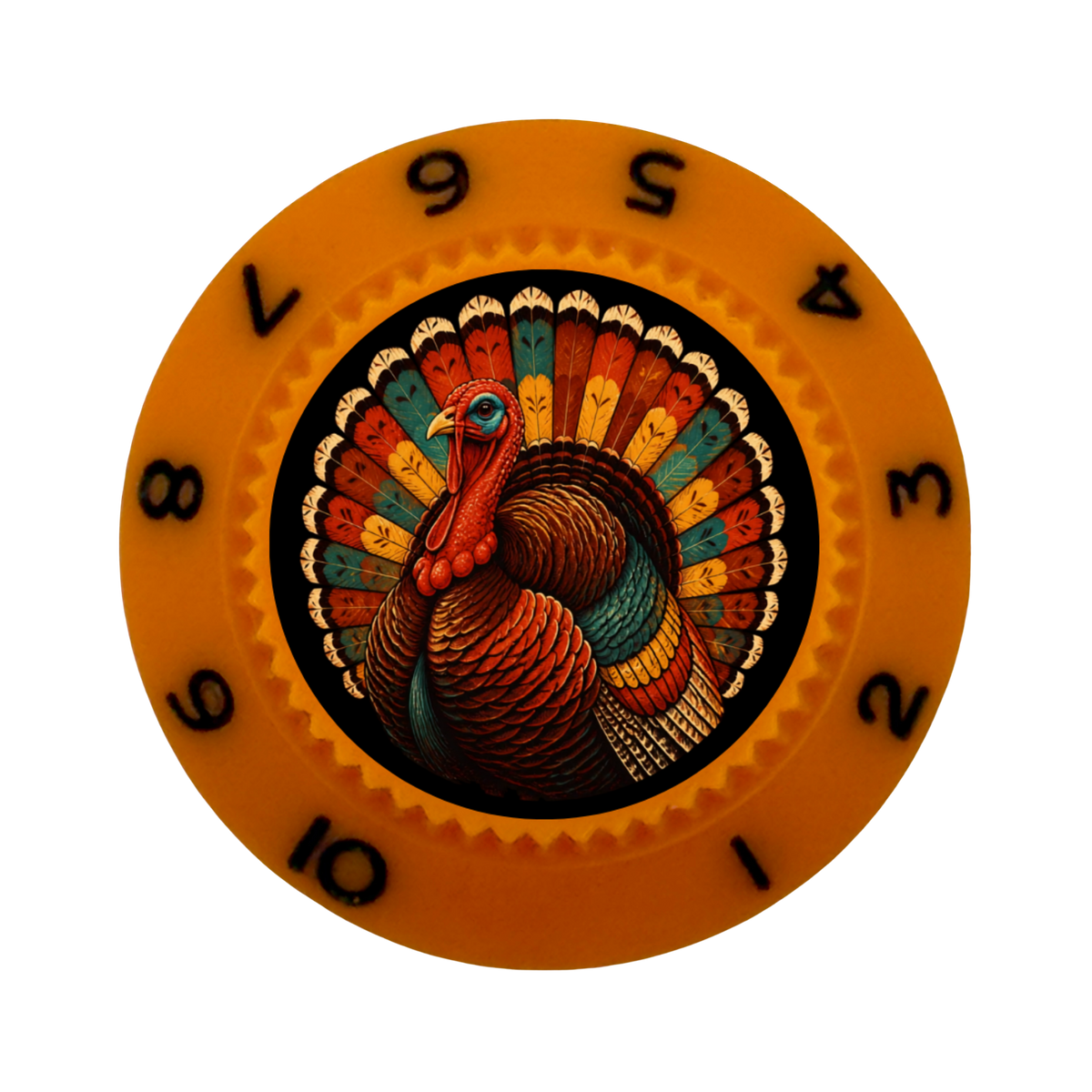 Custom Strums® Thanksgiving Turkey Strat-Style Knob (Single)
